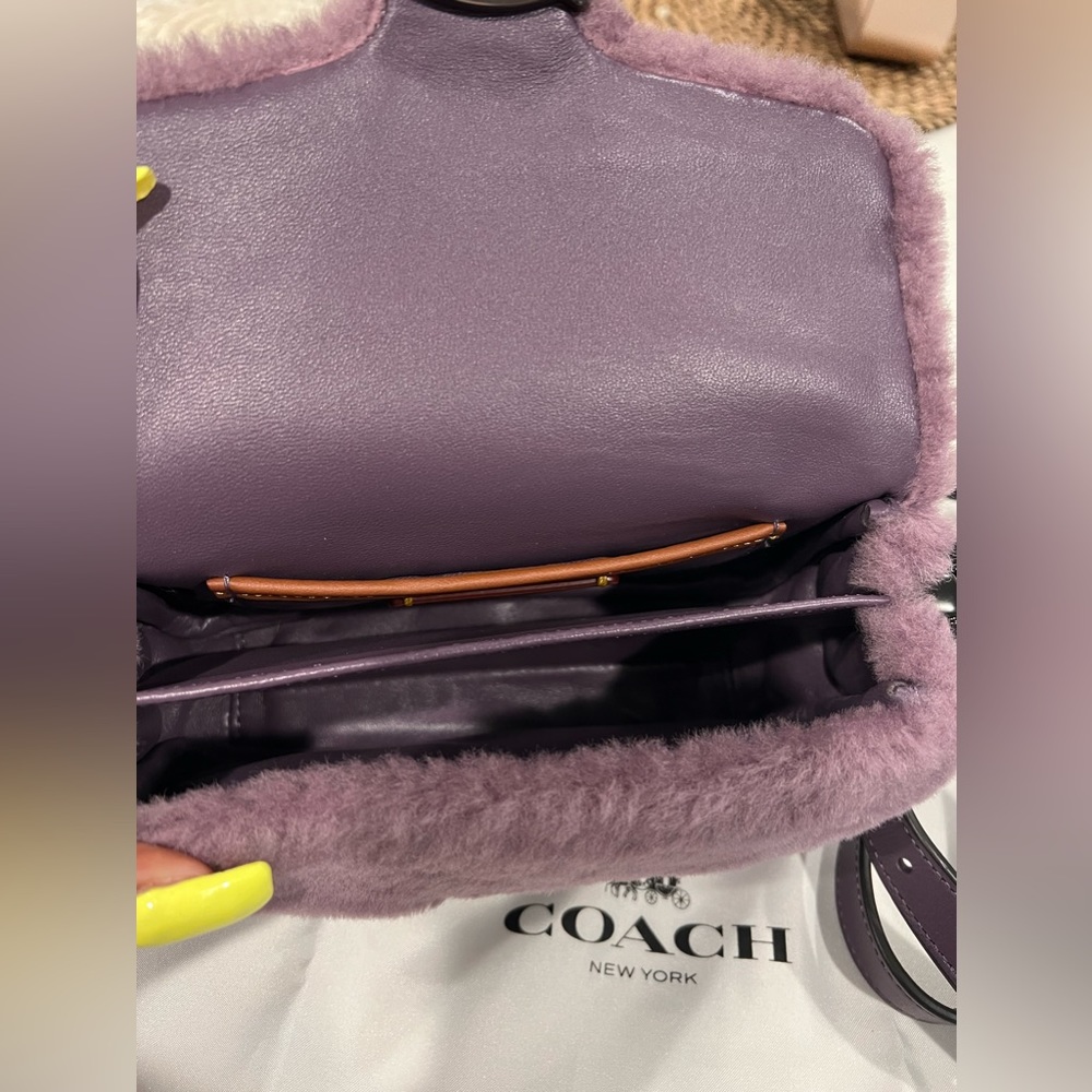 Coach Tabby Shoulder Bag in Shearling - Picture 2 of 6